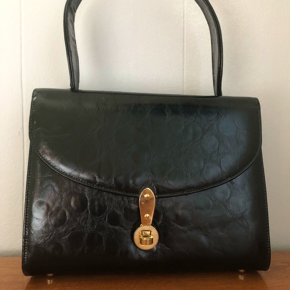 Fancy black bag, many pockets, Nicolas reich